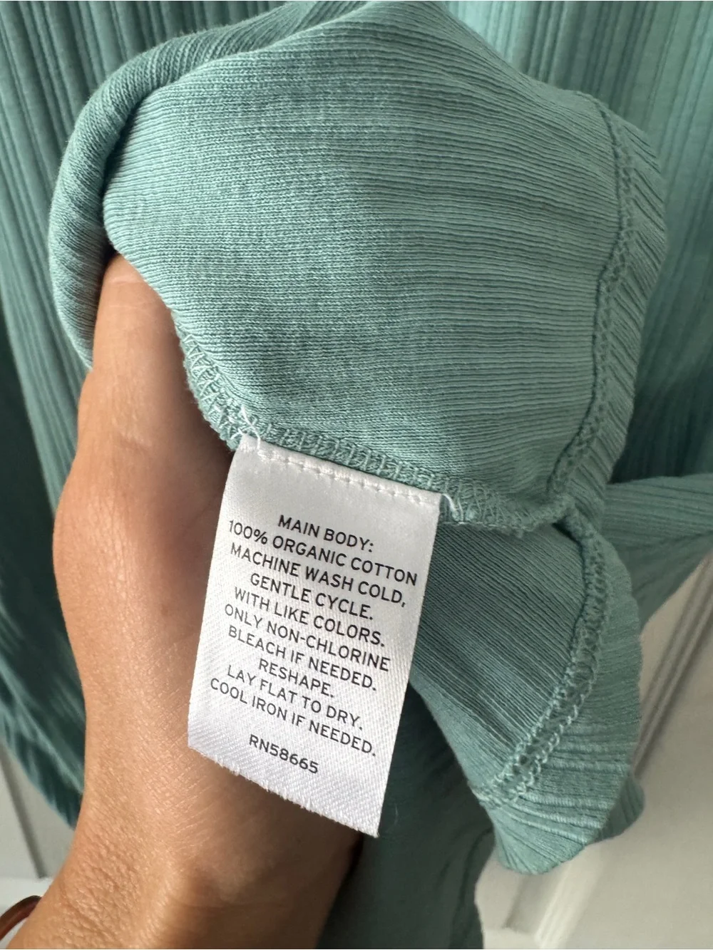 Treasure & Bond Girls Short Sleeve Ribbed Henley Dress - Teal Green, XL (14/16)
